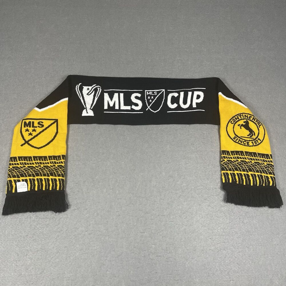 MLS Cup Scarf 2020 Final Columbus Crew Seattle Sounders Black Yellow Continental